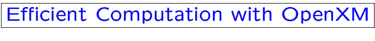 \fbox{\large \color{blue} Efficient Computation with OpenXM}