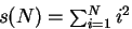 $s(N)=\sum_{i=1}^N i^2$