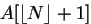 $A[\lfloor N \rfloor + 1]$