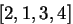 $[2,1,3,4]$