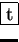 \fbox {t}
