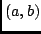 $(a,b)$