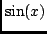 $\sin(x)$