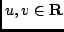 $u,v \in {\bf R}$