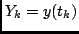 $Y_k = y(t_k)$