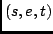$(s,e,t)$