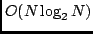 $O(N \log_2 N)$