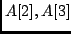 $A[2], A[3]$