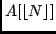$A[\lfloor N \rfloor]$
