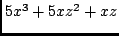 $5 x^3 + 5 x z^2 + x z$