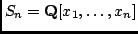 $S_n = {\bf Q}[x_1, \ldots, x_n]$