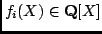 $f_i(X) \in {\bf Q}[X]$