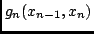 $g_n(x_{n-1},x_n)$