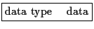 \fbox{data type \quad data}